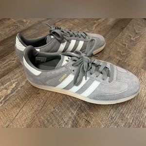 Adidas sambas in “grey bliss orange”